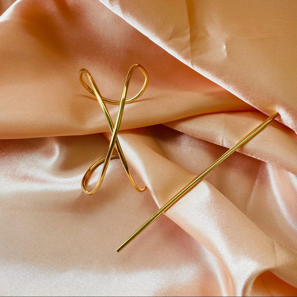 Minimalist Wire Hair Pins Hair Tie Bun Cage - Picture 7 of 10